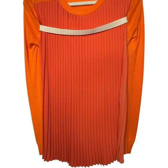 Maison Margiela MM6 Orange Knit Pleated Cape Pullover Sweater Size S Barbie Luxe - Picture 6 of 14